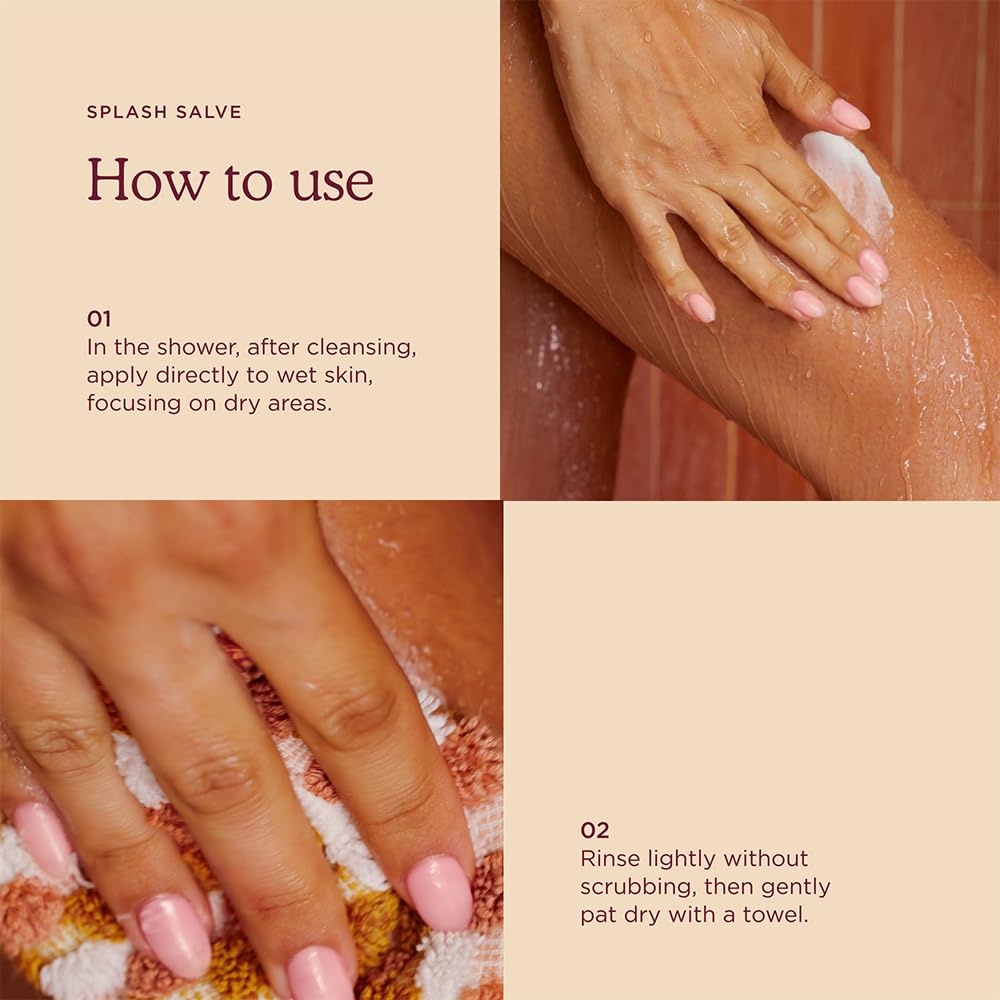 HANNI Splash Salve rinse-off moment shows effortless absorption.
