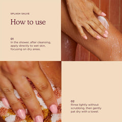HANNI Splash Salve rinse-off moment shows effortless absorption.