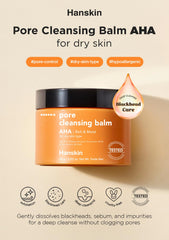 Hanskin AHA Pore Cleansing Balm melts into oil to dissolve sunscreen and heavy makeup.
