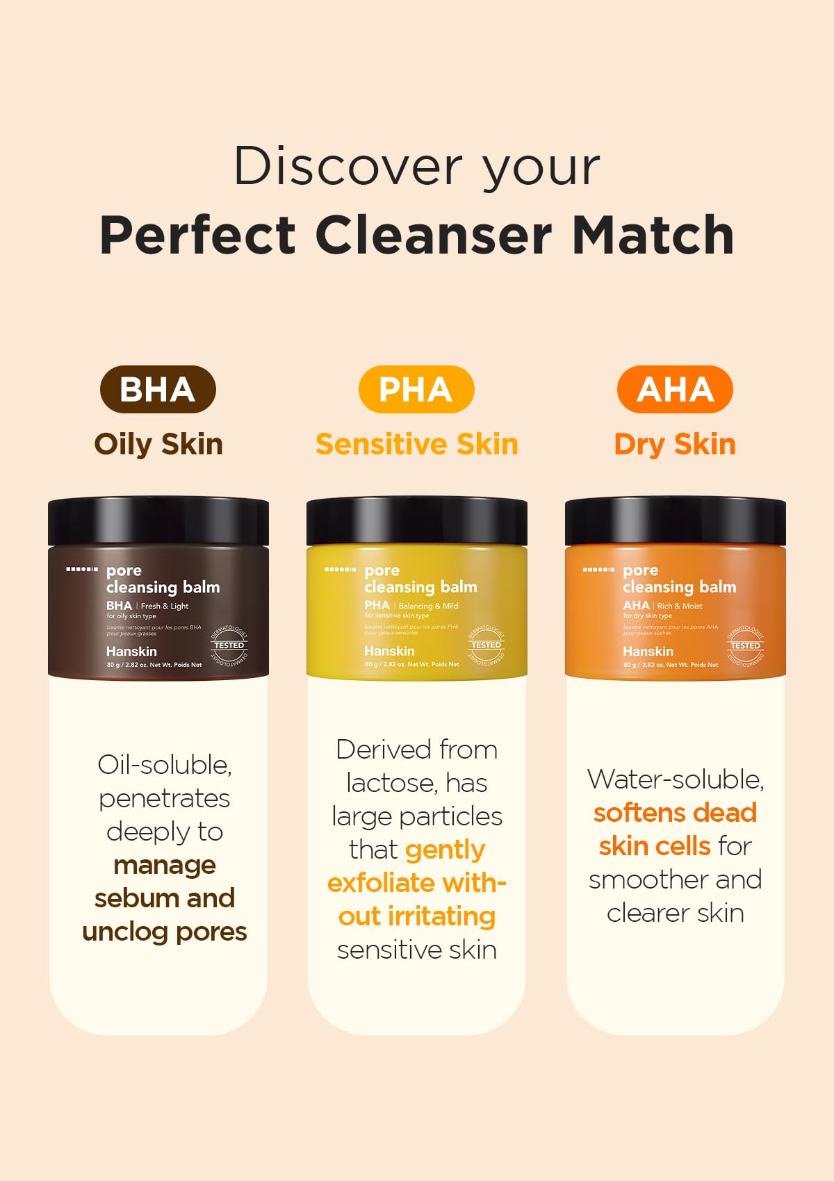 Hanskin BHA Pore Cleansing Balm travel compact ideal for on-the-go cleansing.