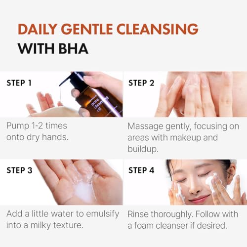 Hanskin BHA Pore Cleansing Oil packaging highlights cruelty-free and clean ingredients