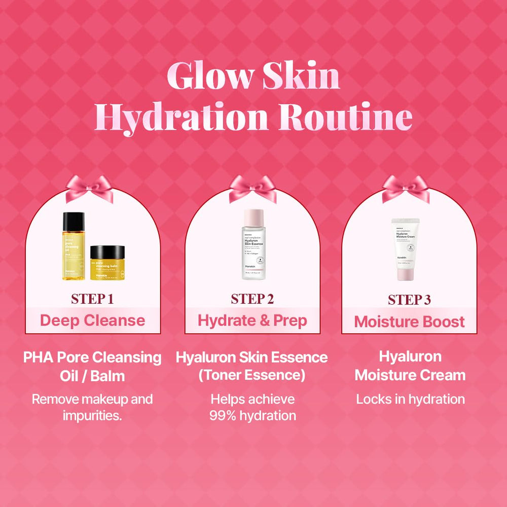Hanskin Holiday Gift Set display, a festive skincare gift option.