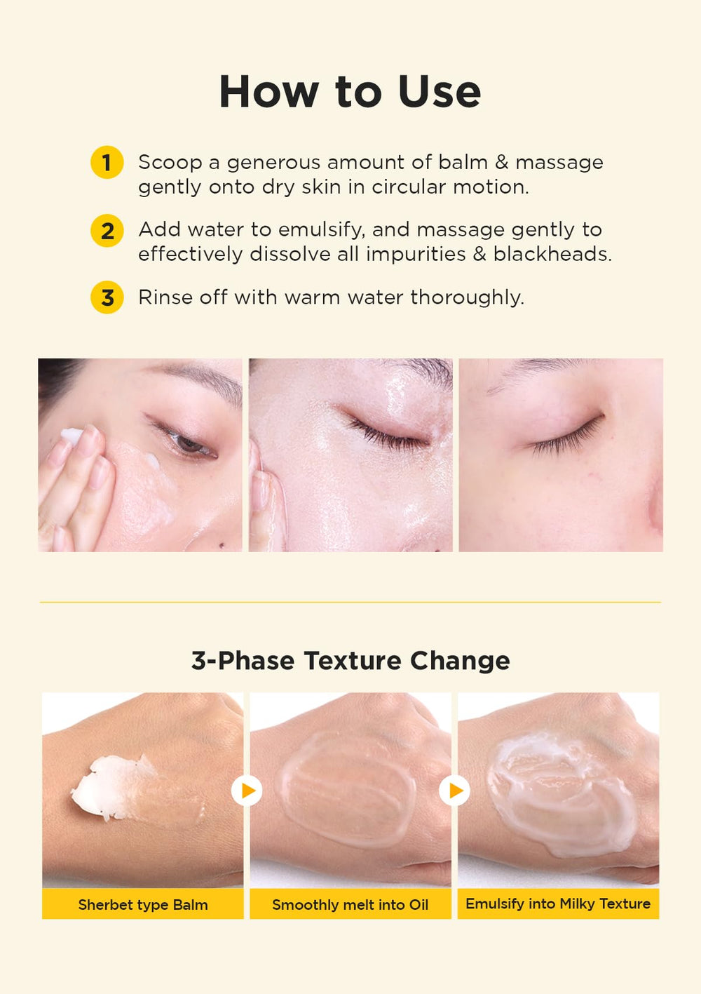 Travel-friendly solid balm that stays mess-free during cleansing.