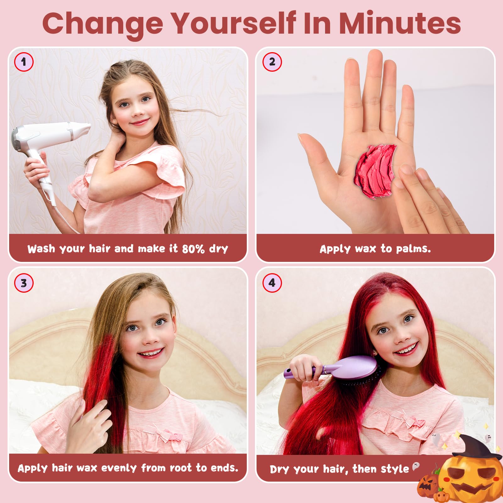 Hansuby cosplay-ready red color wax for quick character looks.