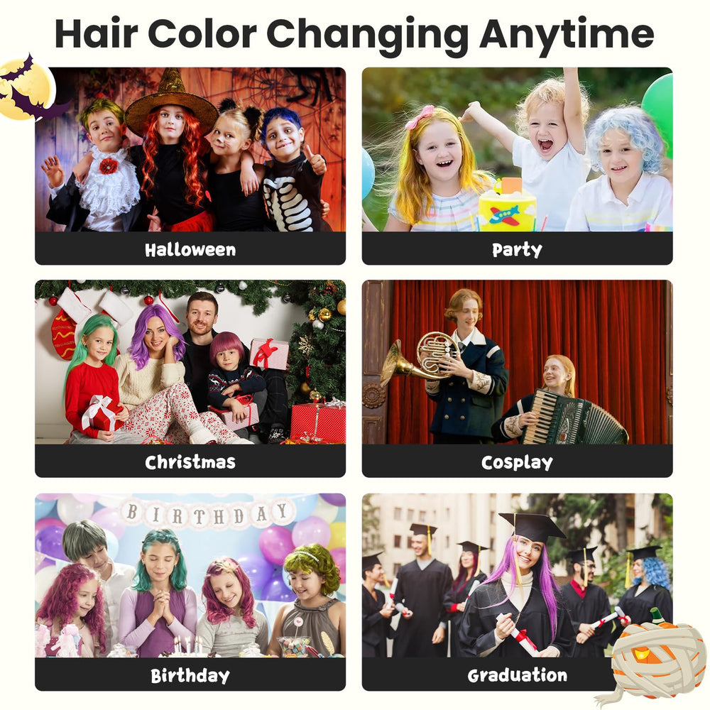 Hansuby festival and cosplay looks with a temporary silver sheen.