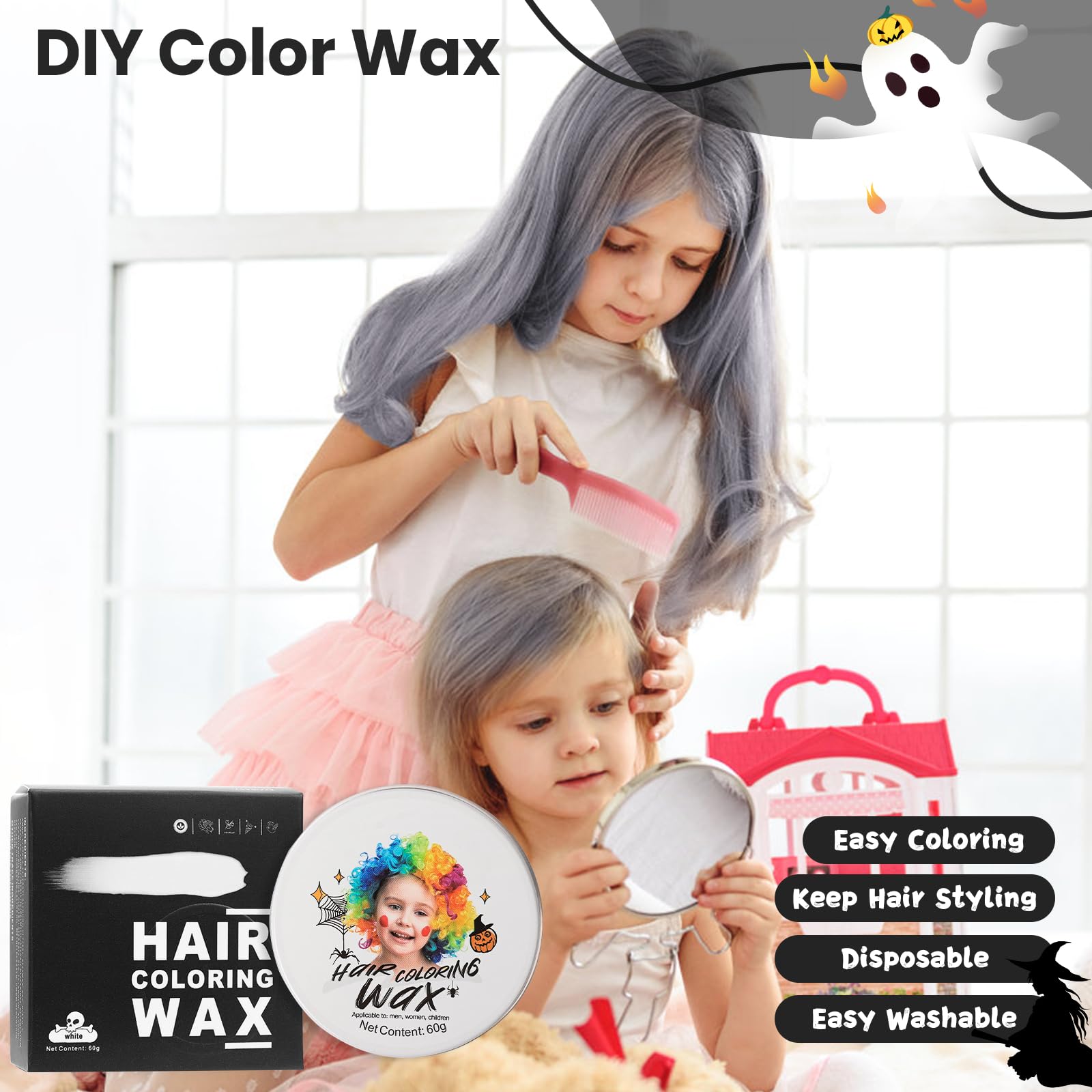 Hansuby kids-safe formula hair wax suitable for cosplay and parties.