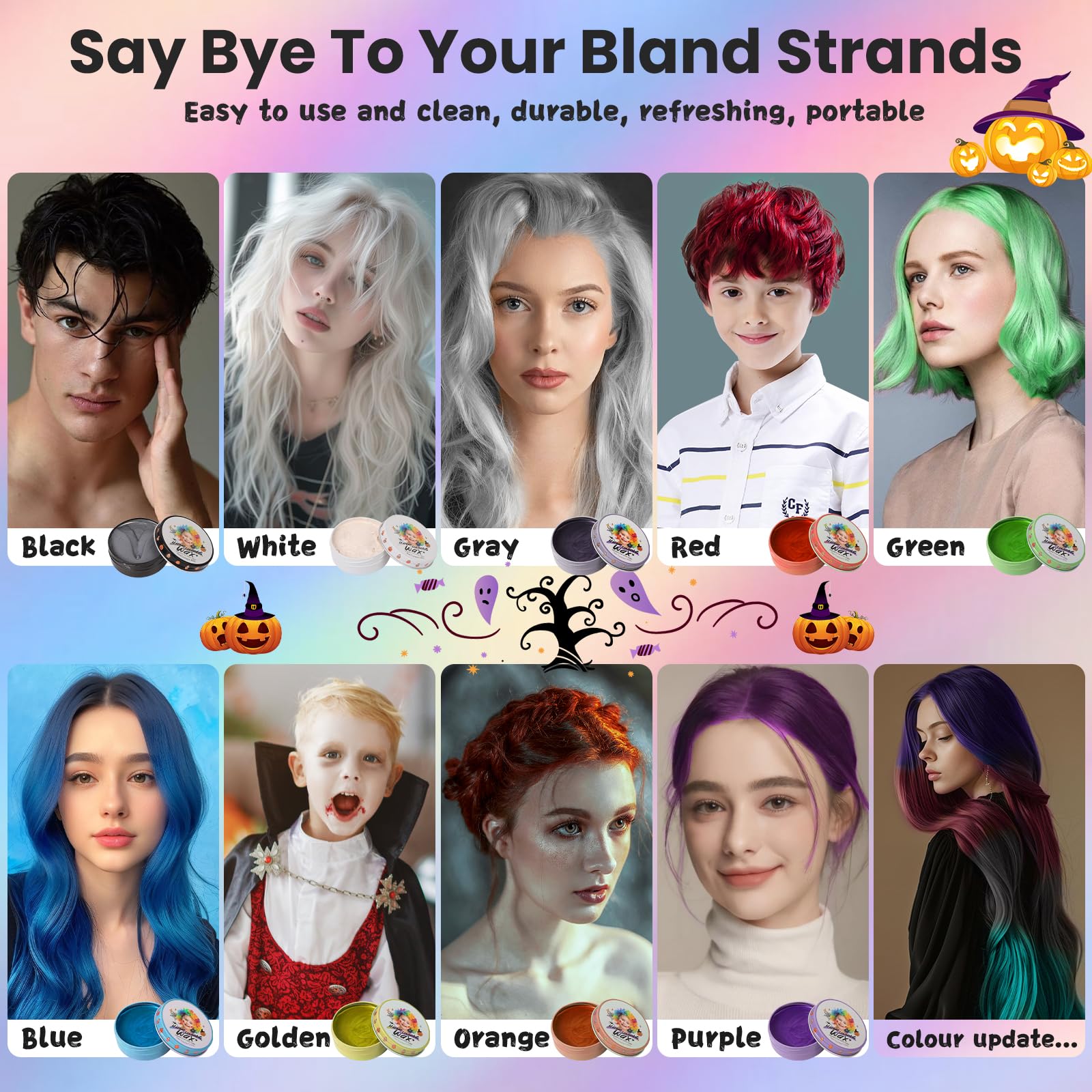 Hansuby nine-color collection offers vibrant temporary shades for any occasion.