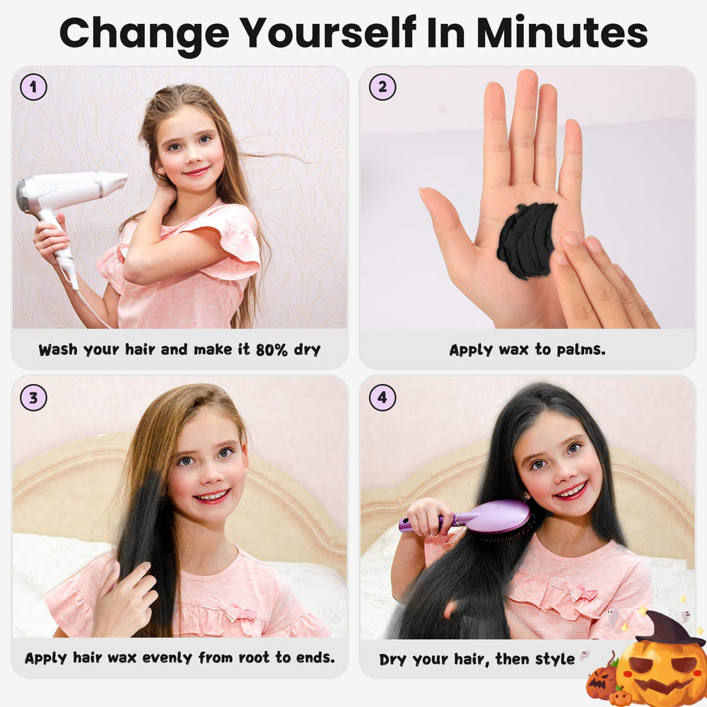 Hansuby teen-safe removable color wax for flexible looks.