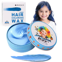Hansuby blue hair color wax bottle ready for quick, temporary color on hair.
