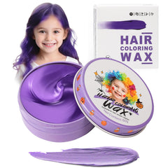 Hansuby temporary purple hair color wax for kids and adults, quick wash-out at home.