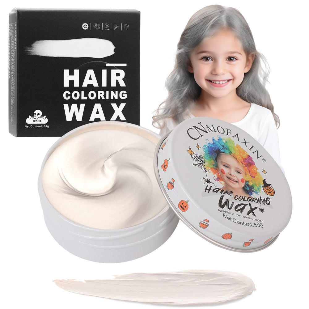 Hansuby temporary silver white hair wax bottle for instant color, easy wash-out.