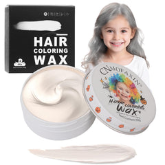 Hansuby temporary silver white hair wax bottle for instant color, easy wash-out.