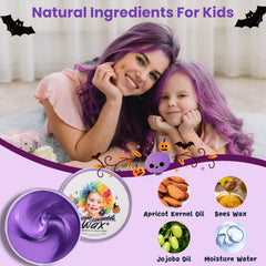 Hansuby violet hair color wax, washable formula for easy removal after events.