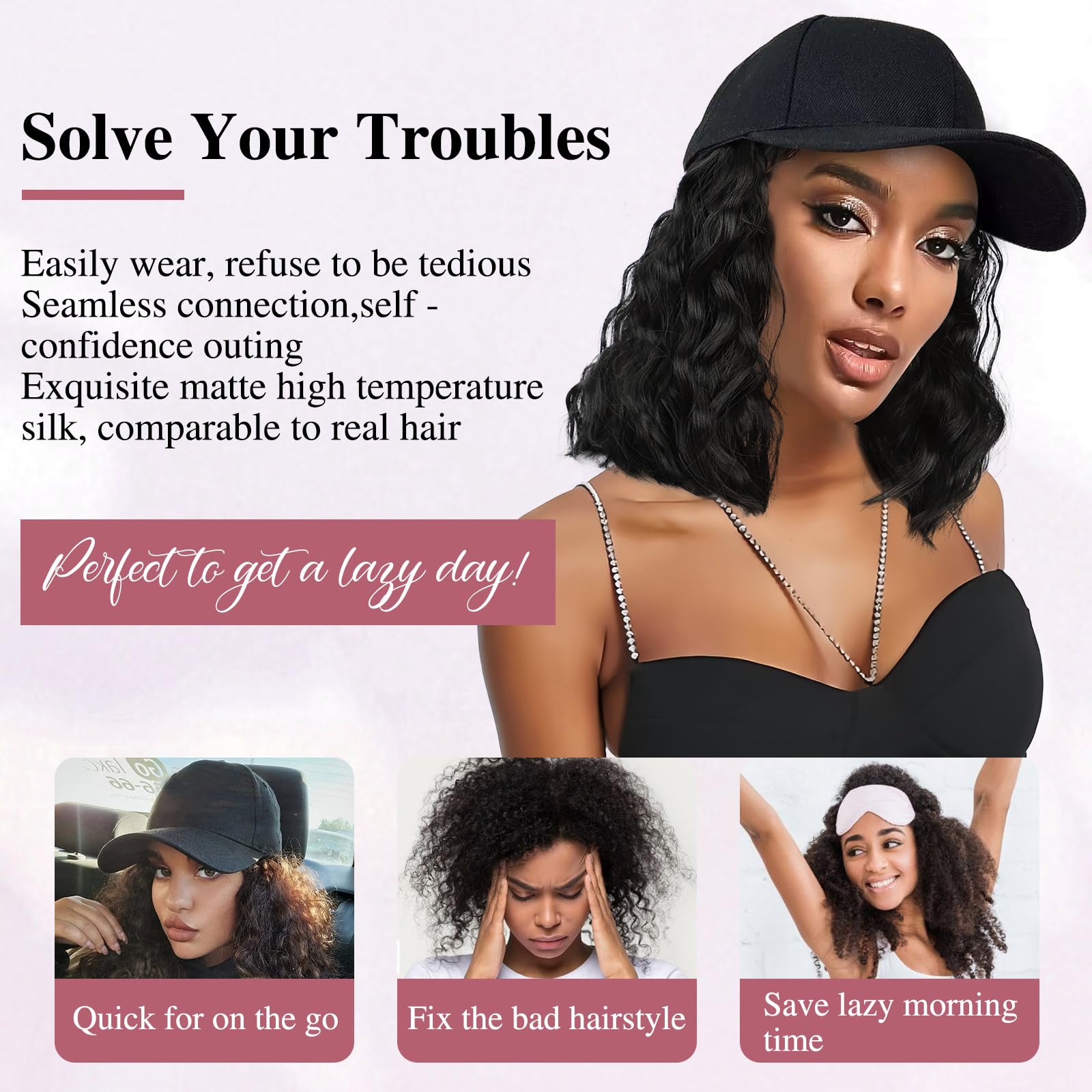 HANYUDIE hat wig packaging and usage ready for travel convenience