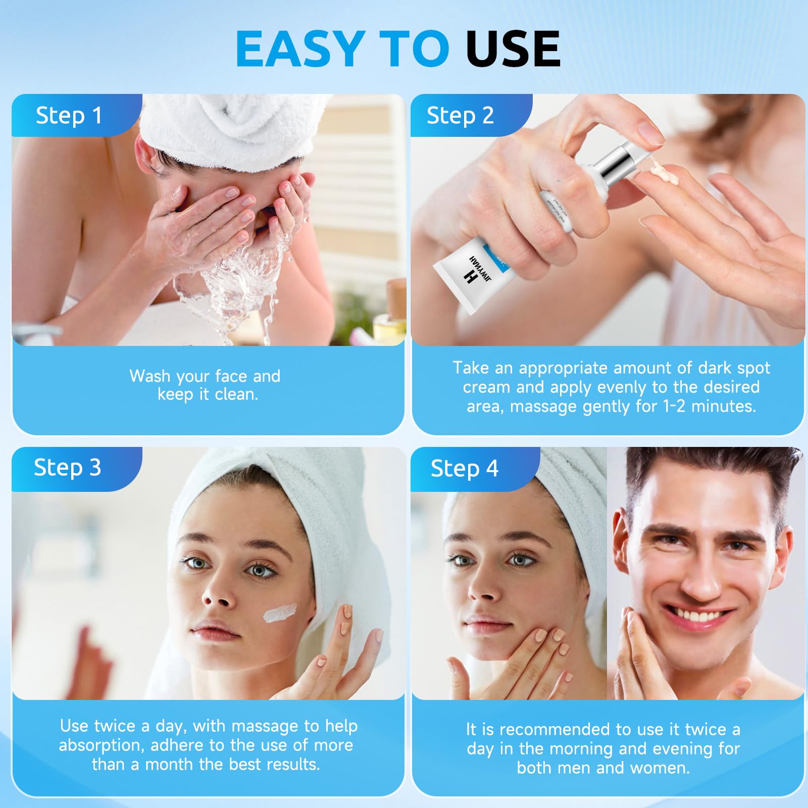 HANYWIL body use on hands and knees targeting discoloration.