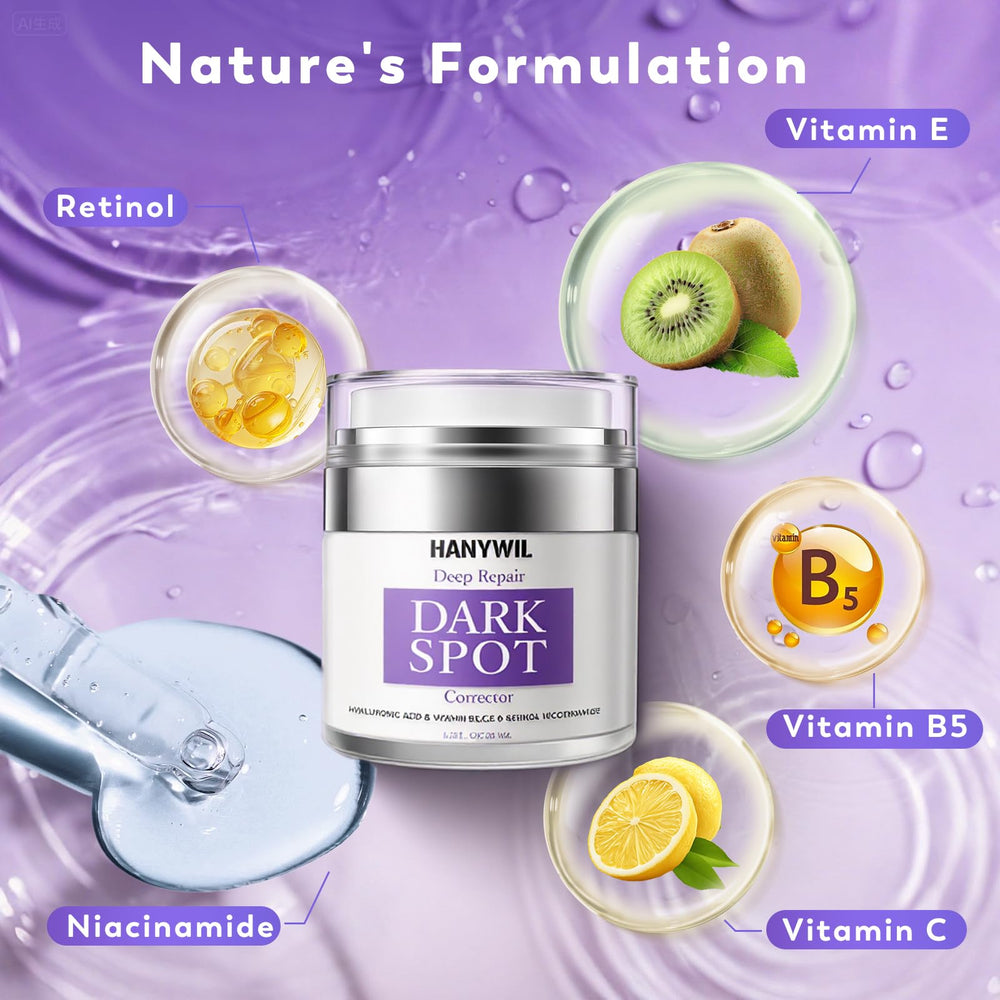 HANYWIL Dark Spot Remover on the face area for targeted fading