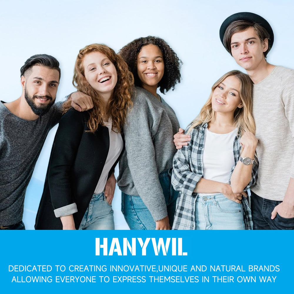 HANYWIL dermatologist-tested badge indicating safe, tested formula.