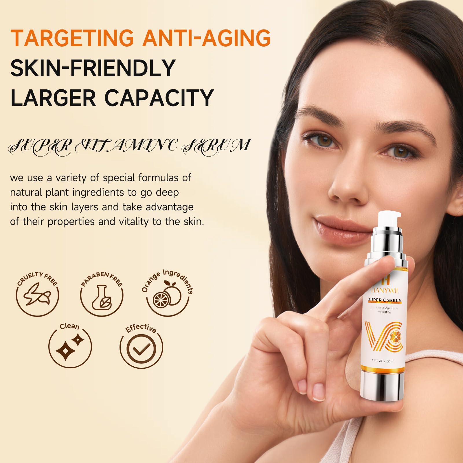 HANYWIL travel-friendly compact bottle designed for on-the-go use.