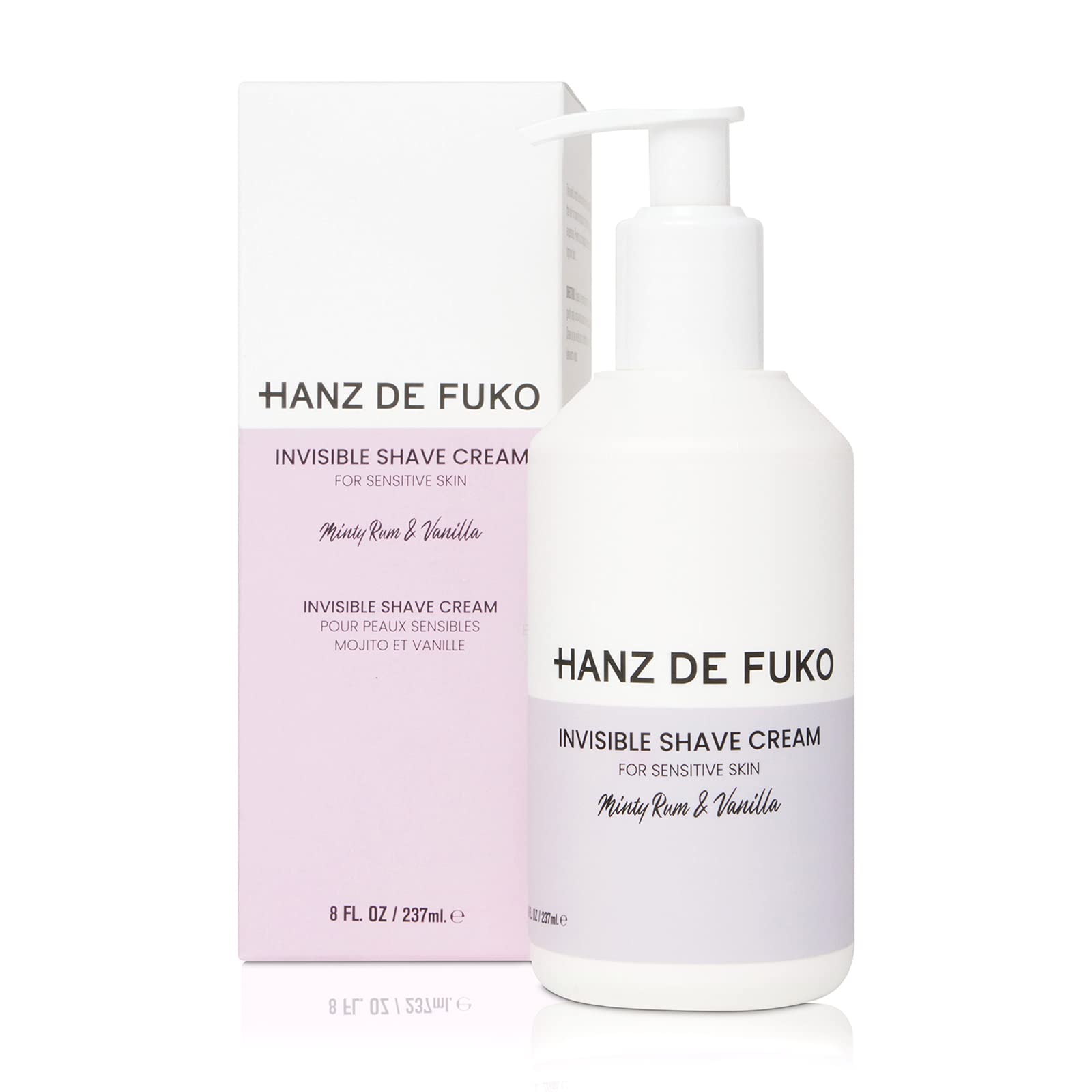 Hanz de Fuko Invisible Shave Cream bottle ready for a smooth shave.