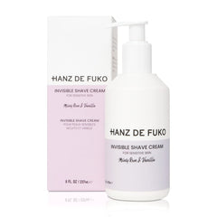 Hanz de Fuko Invisible Shave Cream bottle ready for a smooth shave.