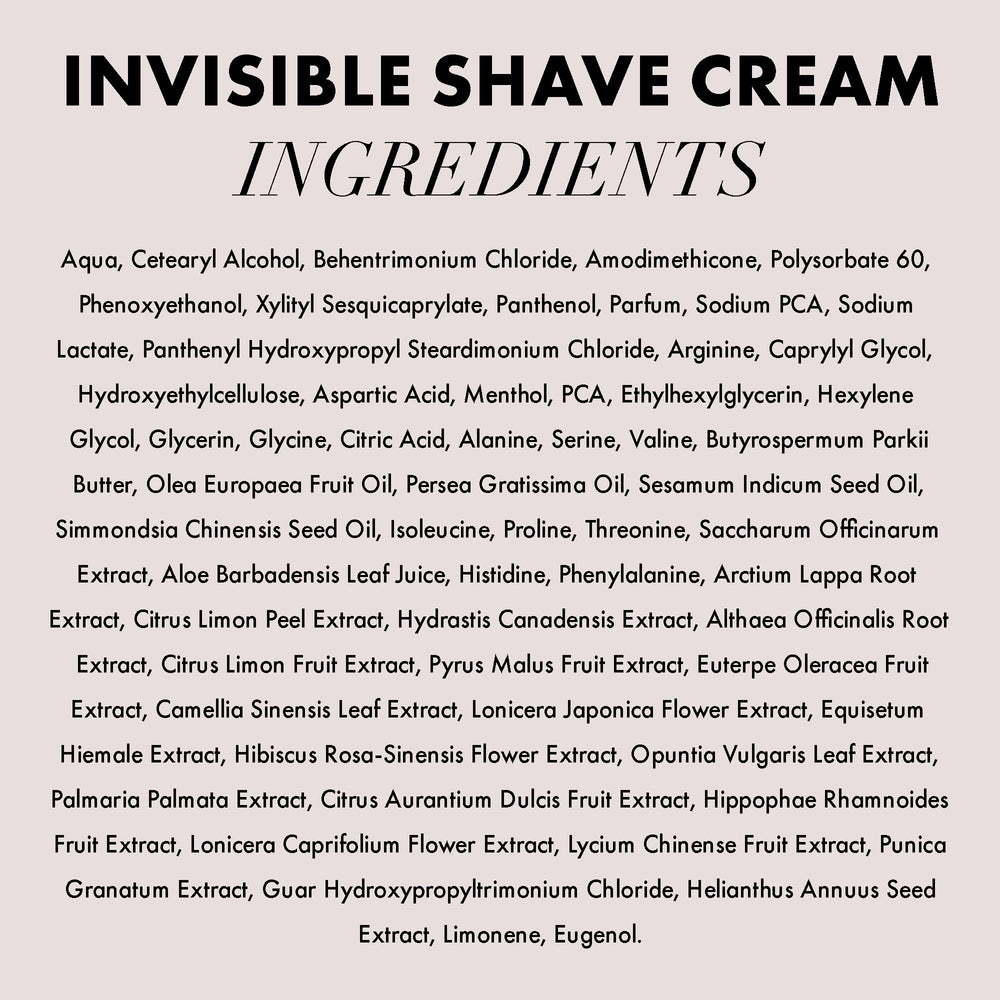 Hanz de Fuko Invisible Shave Cream packaging shows an 8 oz bottle.