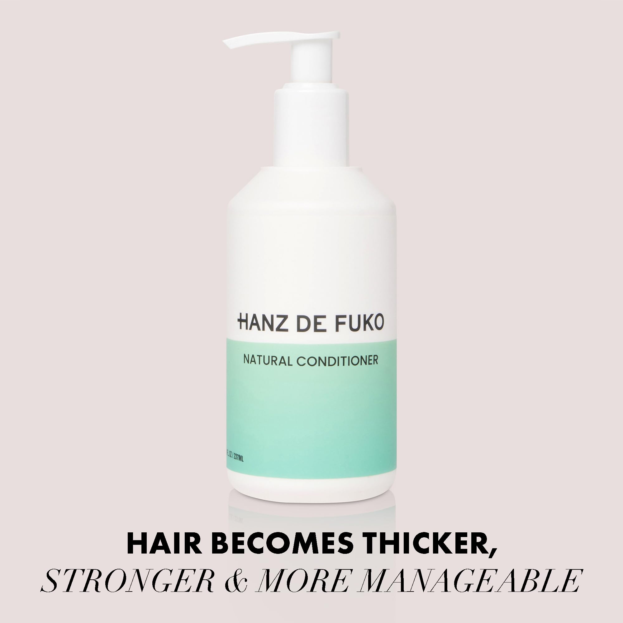Hair texture and shine after conditioning with Hanz de Fuko Premium Natural Conditioner.
