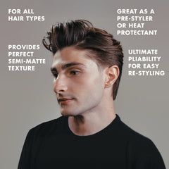 Textured hair with Sponge Wax shows natural volume and pliable hold.