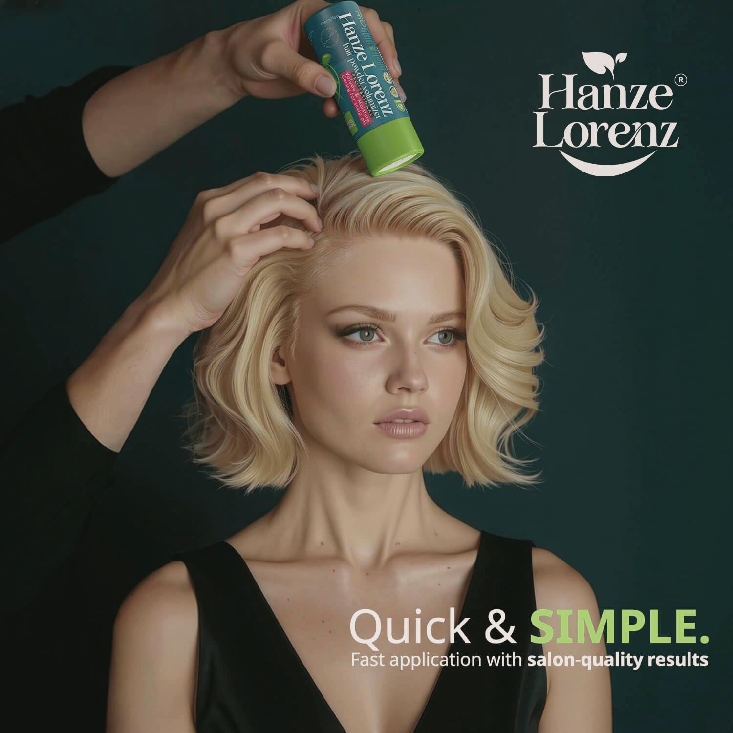 Hanze Lorenz Hair Texture Powder travel-size 0.35 oz for on-the-go styling.