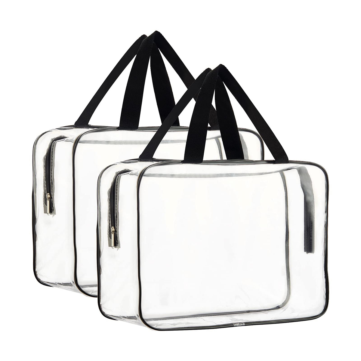 HAOGUAGUA clear tote bags showing contents for quick packing