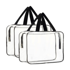 HAOGUAGUA clear tote bags showing contents for quick packing