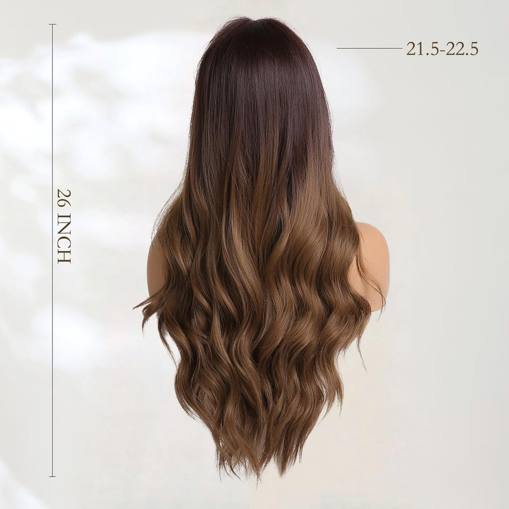 Haoland long ombre wig ideal for weddings and daily wear.