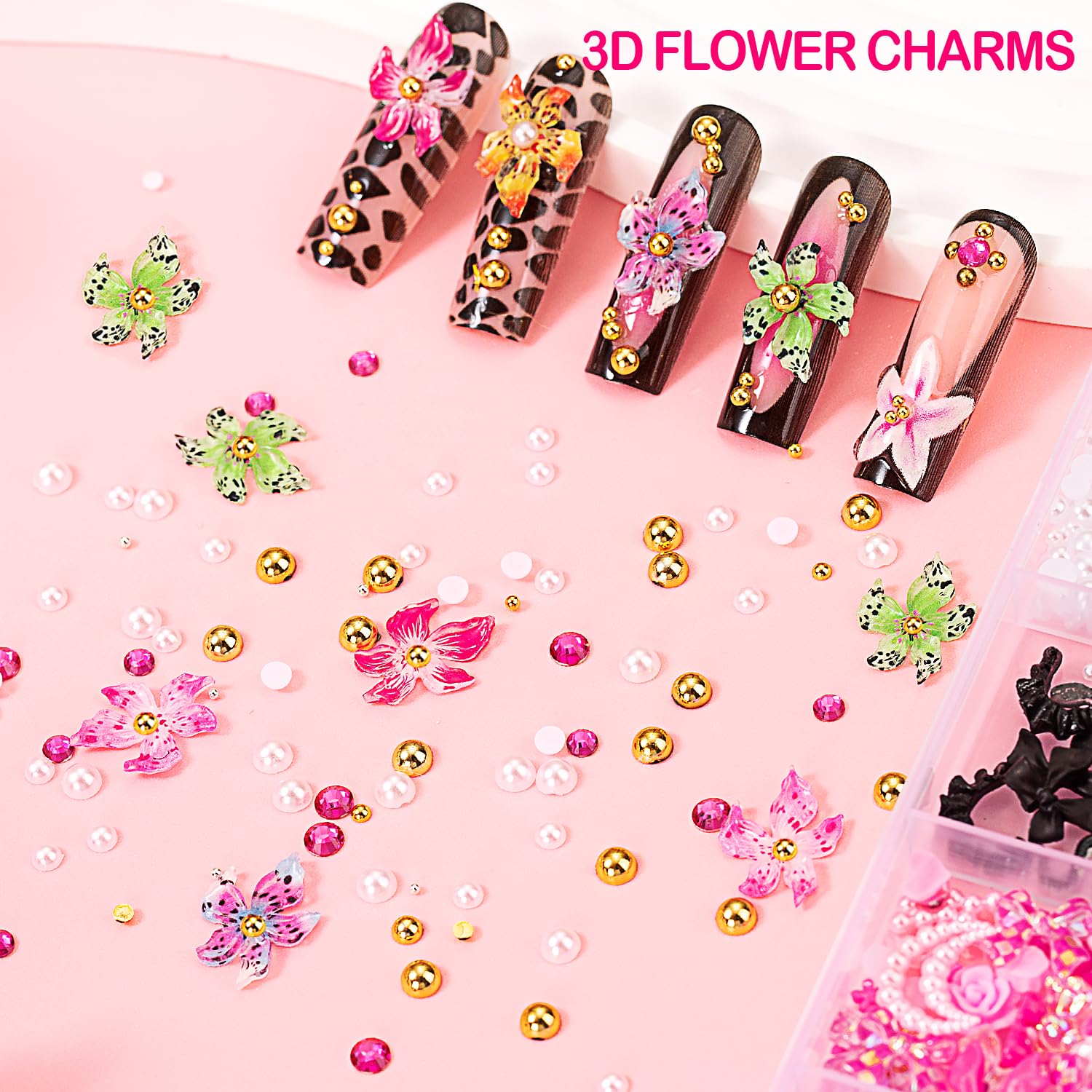 Haozher moon-star nail charms whimsical detail.