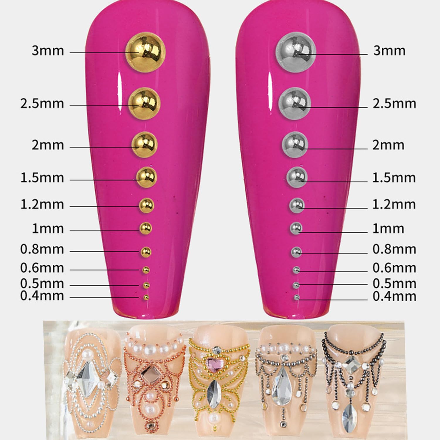 Haozher stainless steel nail tweezers ideal for precise bead placement