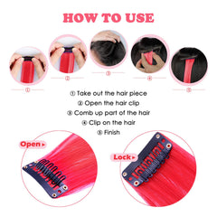 HappClan 22-inch red synthetic hair ready for curling or straightening.