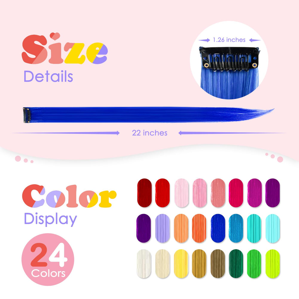 HappClan blue hair extensions designed for daily wear and versatile styling