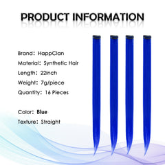 HappClan blue clip-ins in individual packaging to prevent tangling