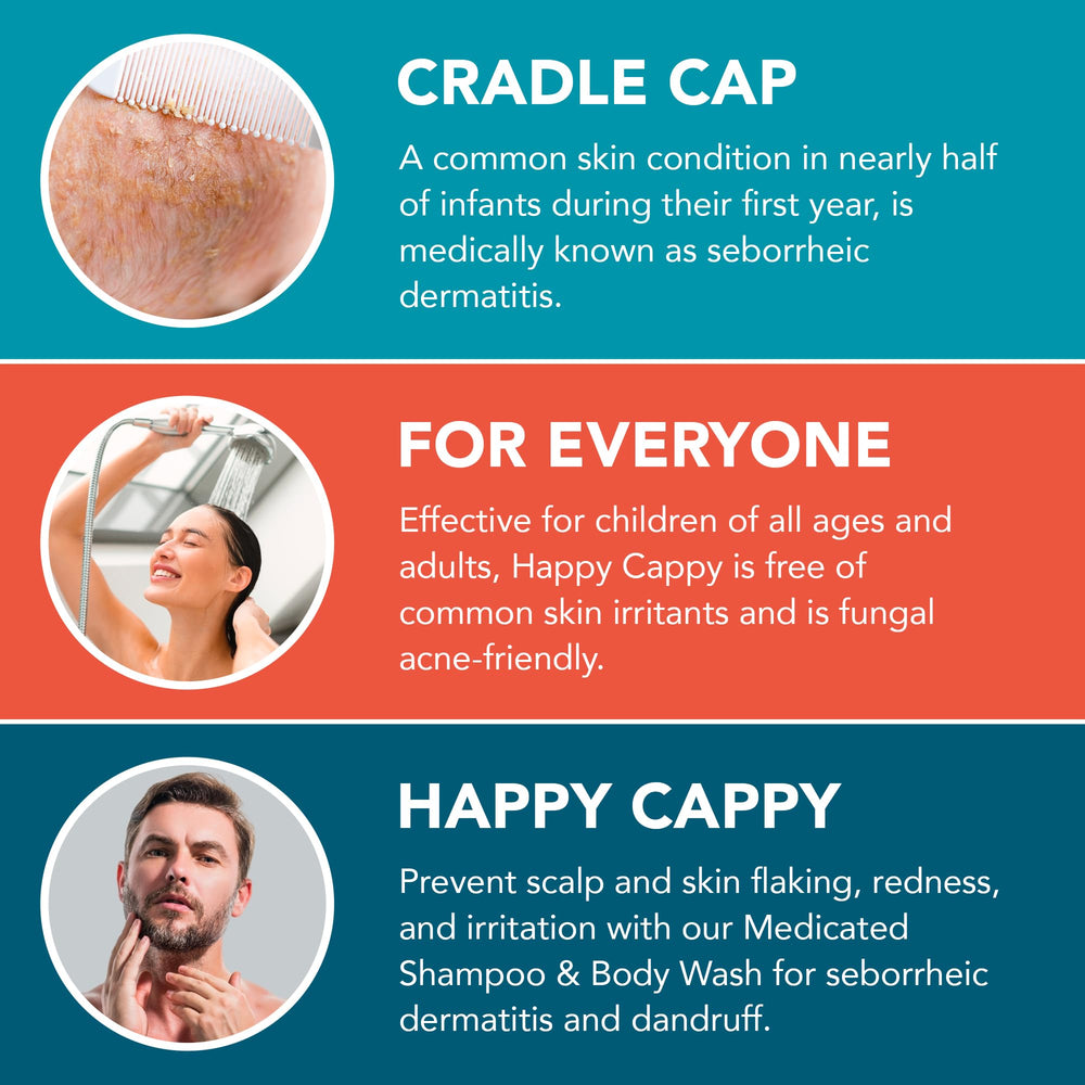 Happy Cappy baby care bundle showing two-piece cradle cap kit.