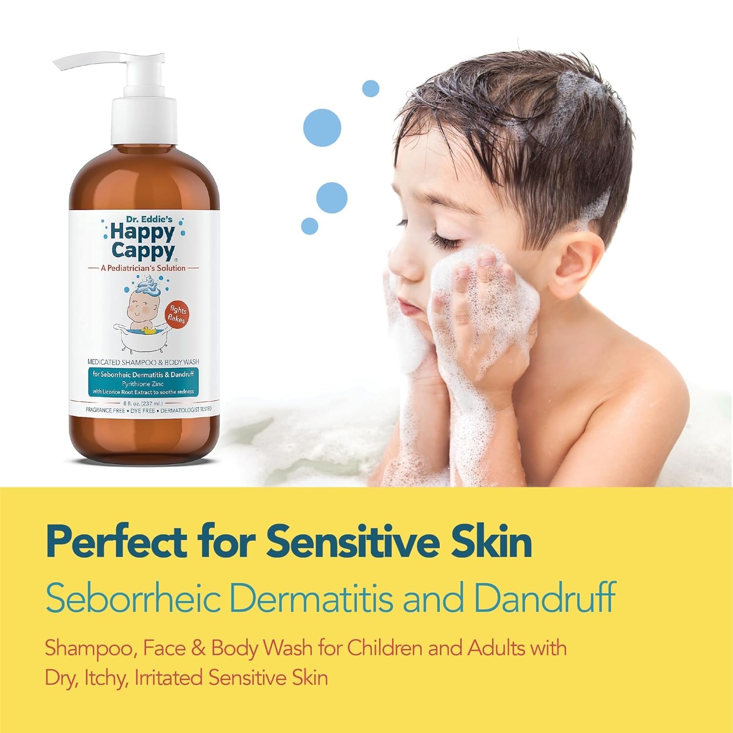 Happy Cappy Beanie Brush on baby's scalp with gentle massage
