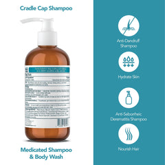 Happy Cappy packaging back shows ingredients and usage for cradle cap.