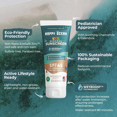 Non-nano zinc oxide illustration emphasizes strong, skin-friendly sun protection.
