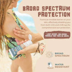 Water resistance demonstration underscores Wet Boost Technology after swimming.