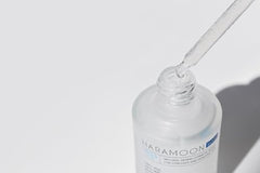 HARAMOON Hydrating Ampoule pump application demonstrates quick, barrier-friendly hydration for all skin types
