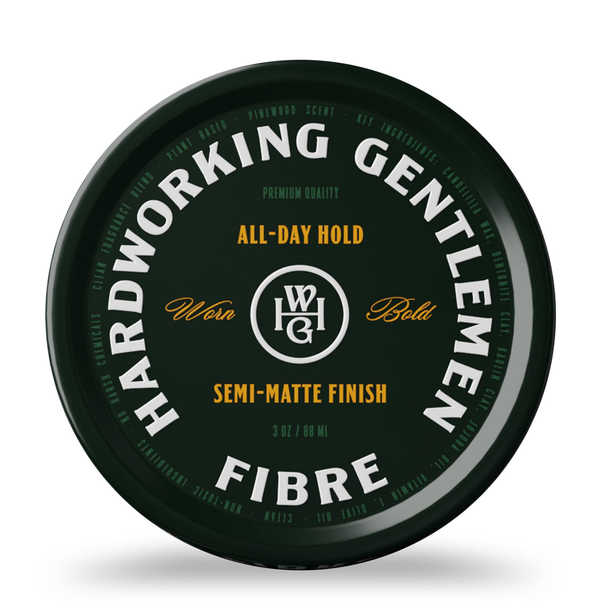Hardworking Gentlemen Fibre container showing structured, all-day hold.