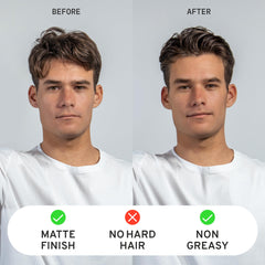 Hardworking Gentlemen hair paste application shot for even distribution on all hair types