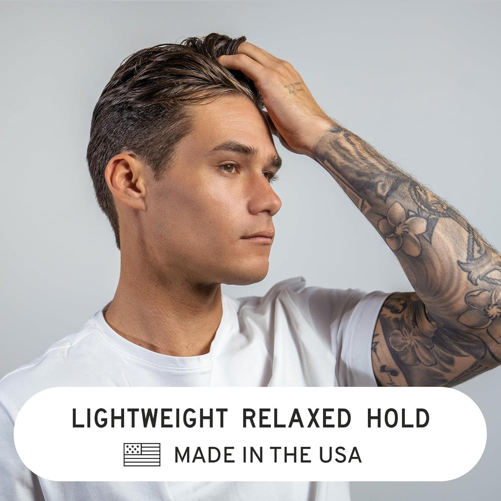 Hardworking Gentlemen hair paste finish demonstrates natural volume and definition
