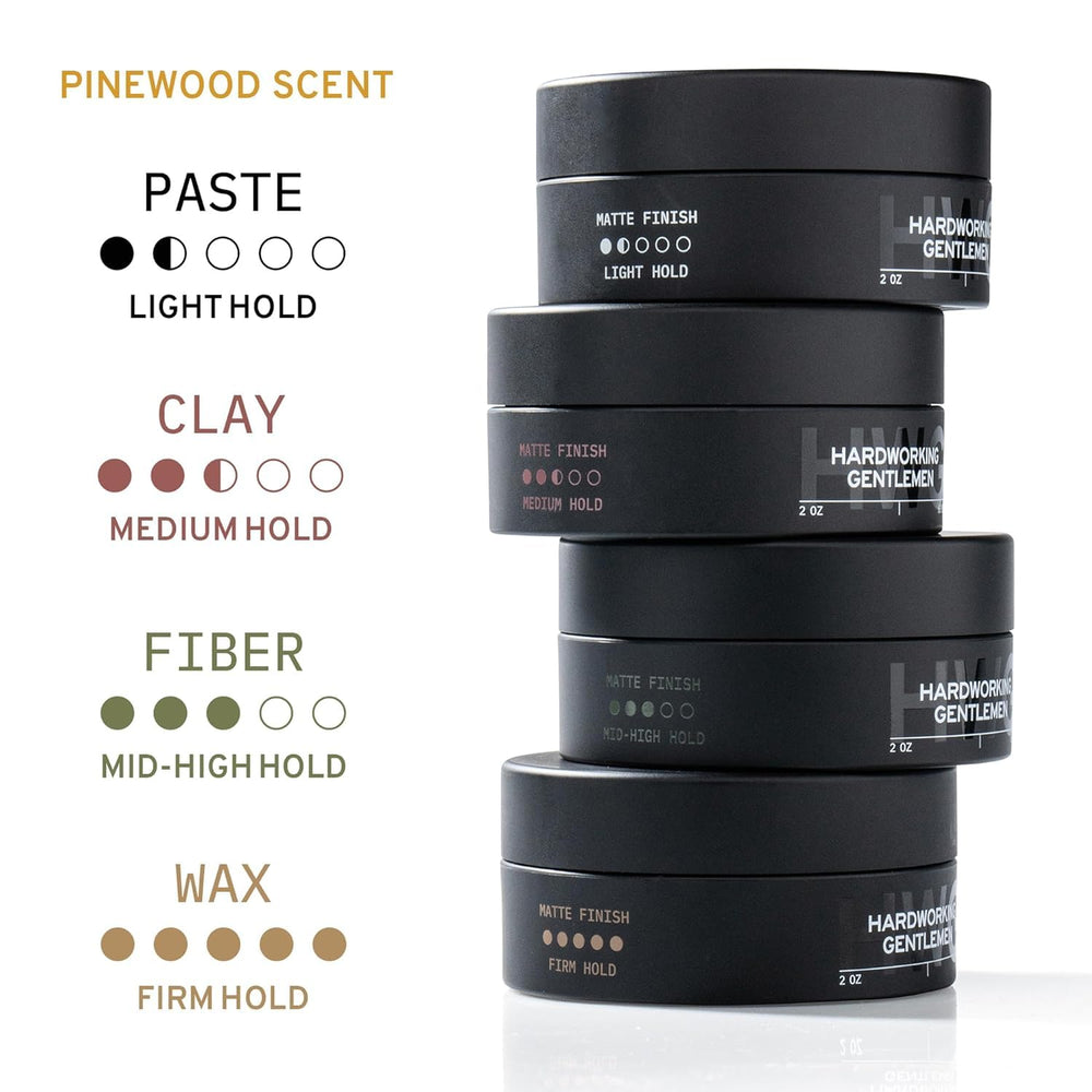 Hardworking Gentlemen hair paste in hands illustrating easy styling for everyday grooming