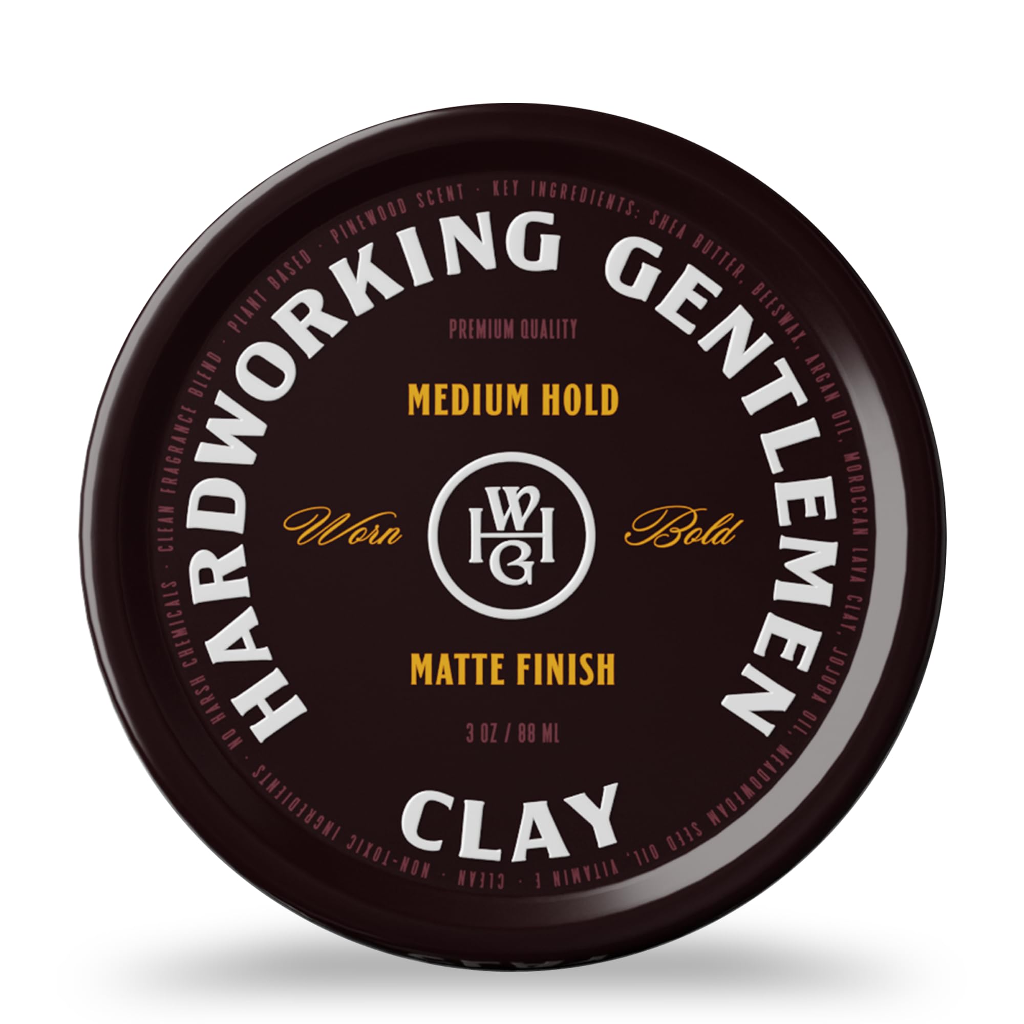 Hardworking Gentlemen pot-pate-cheveux-argane: texture riche, modelage durable sans résidu.