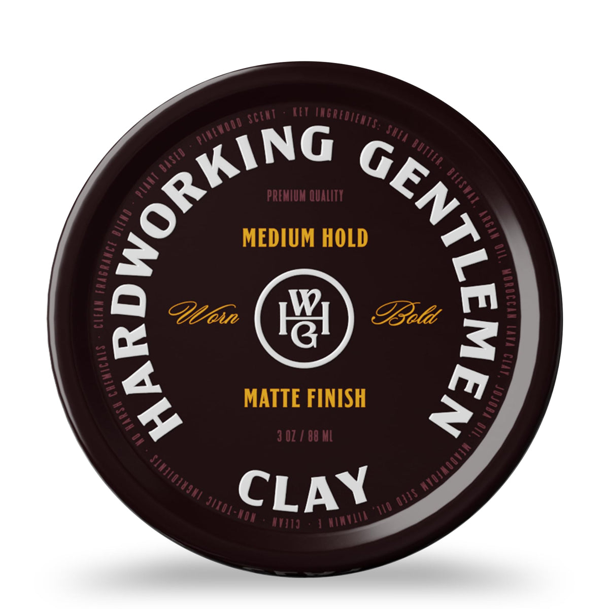 Hardworking Gentlemen pot-pate-cheveux-argane: texture riche, modelage durable sans résidu.