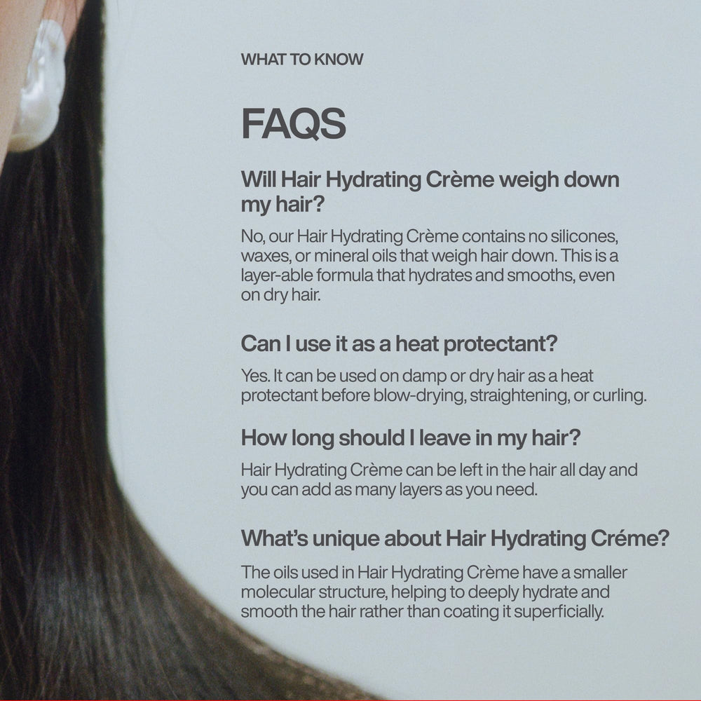 Harklinikken Hair Hydrating Creme heat protection use demonstrates before blow-dry