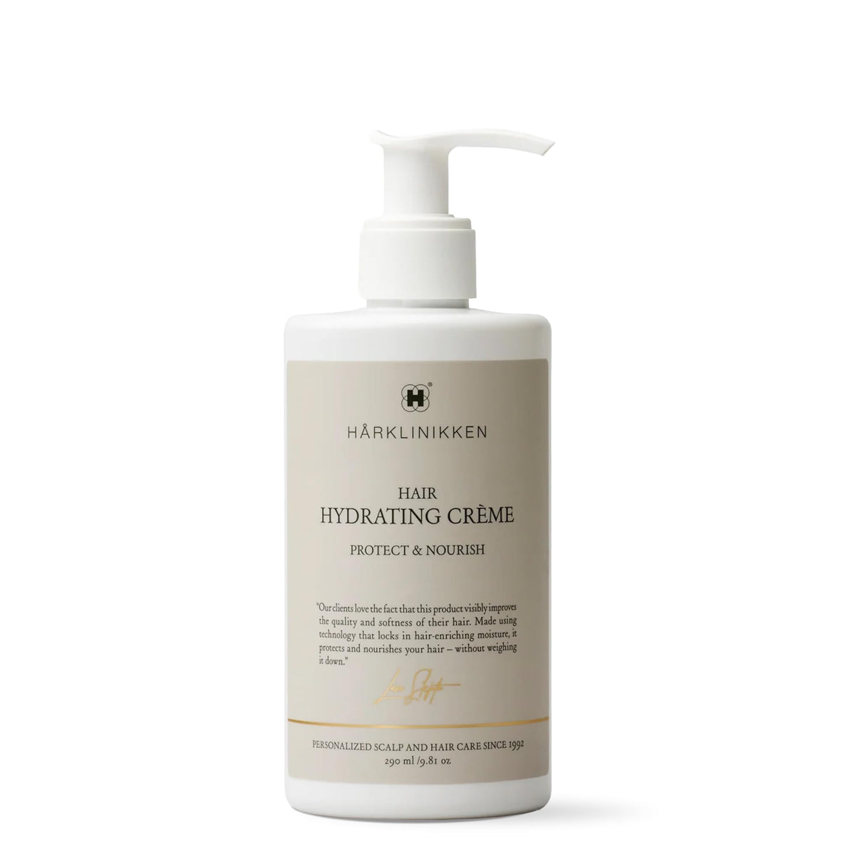Harklinikken Hair Hydrating Creme jar highlighting rich moisture for frizz control